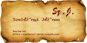 Szelényi János névjegykártya